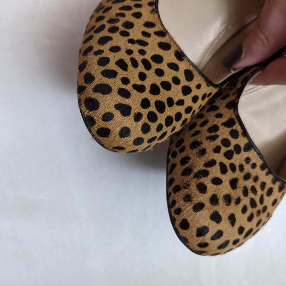 Banana Republic Fur Leopard Print Wedges - Picture 8 of 9